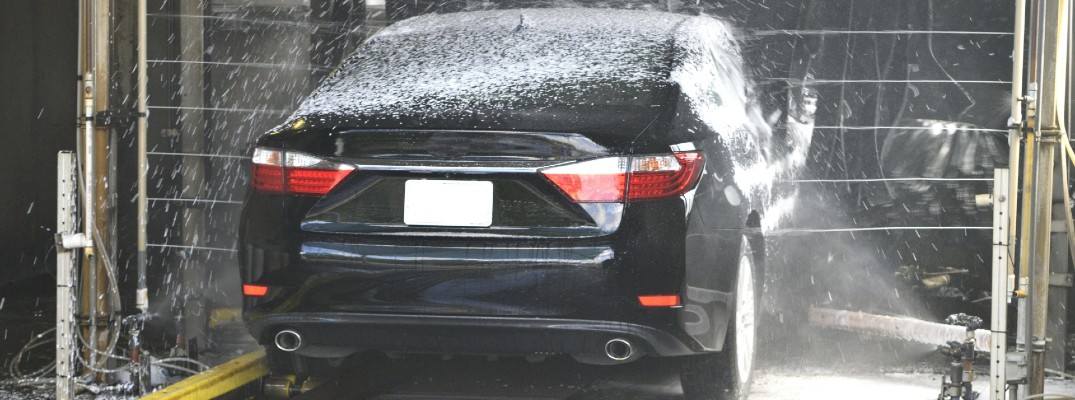 A stock photo of a car being washed.